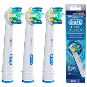 Oral-B FlossAction Replacement Electric Brush Heads - 3pk